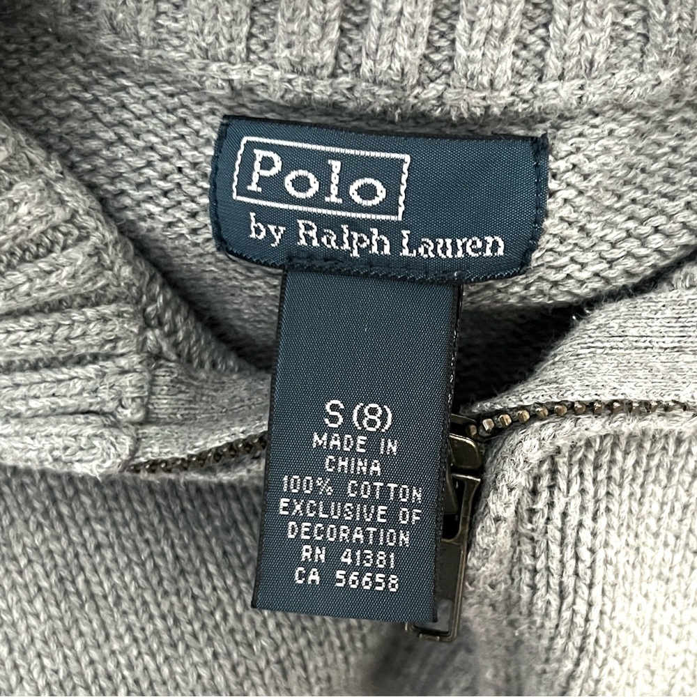 Polo Ralph Lauren Quarter Zip Cotton Knit Sweater - Picture 3 of 3